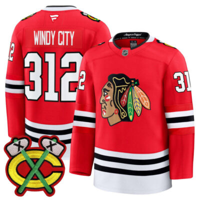 Men's Chicago Blackhawks 2025/26 Premium Jersey - Red / Windy City 312