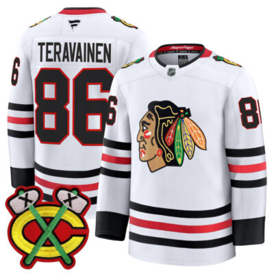 Men's Chicago Blackhawks 2025/26 Premium Jersey - White / Teuvo Teravainen