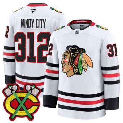 Men's Chicago Blackhawks 2025/26 Premium Jersey - White / Windy City 312