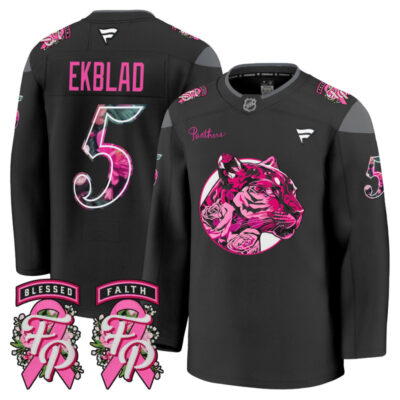 Men's Florida Panthers 'Pink in the Rink' Premium Jersey - Black / Aaron Ekblad