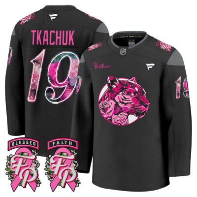 Men's Florida Panthers 'Pink in the Rink' Premium Jersey - Black / Matthew Tkachuk