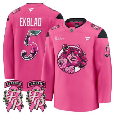 Men's Florida Panthers 'Pink in the Rink' Premium Jersey - Pink / Aaron Ekblad