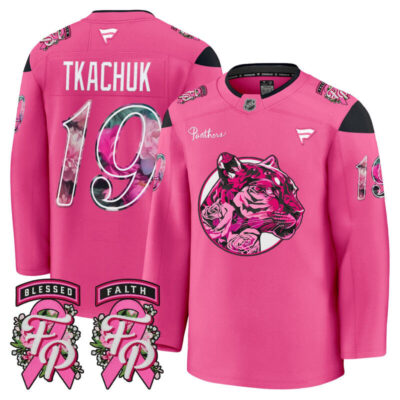 Men's Florida Panthers 'Pink in the Rink' Premium Jersey - Pink / Matthew Tkachuk