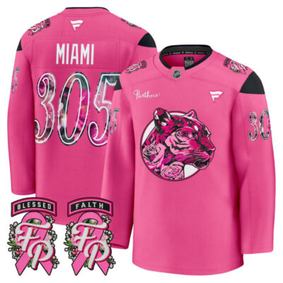 Men's Florida Panthers 'Pink in the Rink' Premium Jersey - Pink / Miami 305