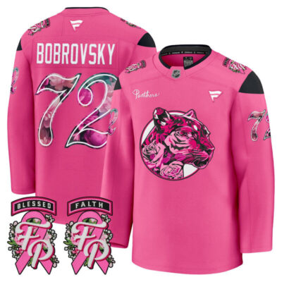 Men's Florida Panthers 'Pink in the Rink' Premium Jersey - Pink / Sergei Bobrovsky