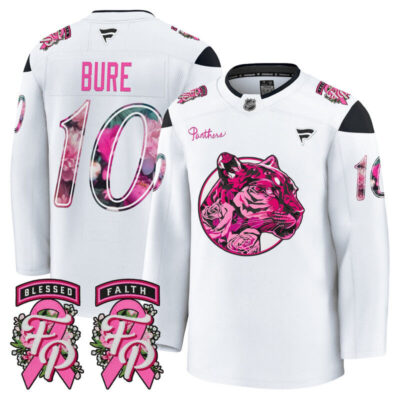Men's Florida Panthers 'Pink in the Rink' Premium Jersey - White / Pavel Bure