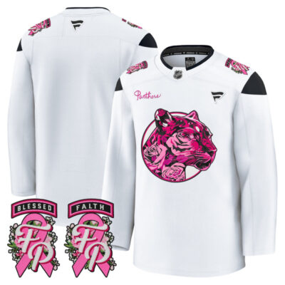 Men's Florida Panthers 'Pink in the Rink' Premium Jersey - White / Team