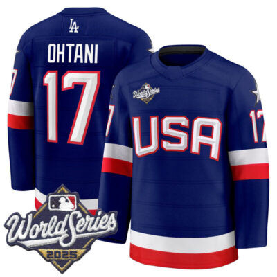 Men's Los Angeles Dodgers 2025 World Series Premium Jersey - USA Hockey Style - Royal / Shohei Ohtani