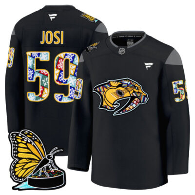 Men's Nashville Predators 2025 Hispanic Music Heritage Night Premium Jersey - Black / Roman Josi