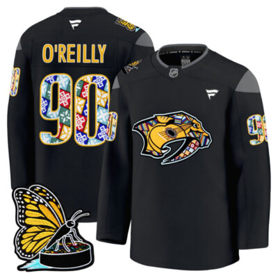 Men's Nashville Predators 2025 Hispanic Music Heritage Night Premium Jersey - Black / Ryan O'Reilly