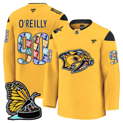 Men's Nashville Predators 2025 Hispanic Music Heritage Night Premium Jersey - Gold / Ryan O'Reilly