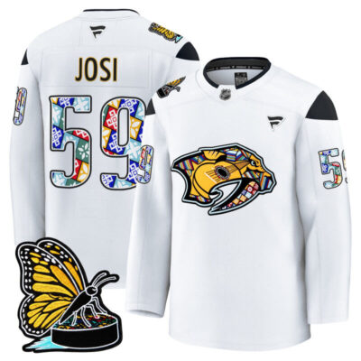 Men's Nashville Predators 2025 Hispanic Music Heritage Night Premium Jersey - White / Roman Josi