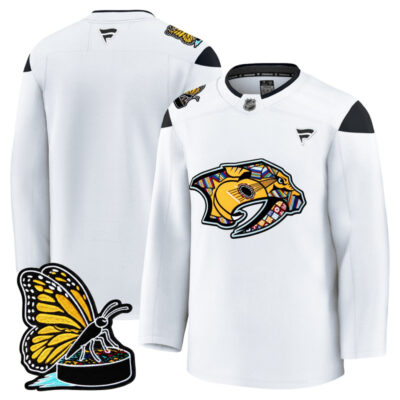 Men's Nashville Predators 2025 Hispanic Music Heritage Night Premium Jersey - White / Team