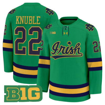 Men's Notre Dame Fighting Irish 2025/26 Premium Jersey - Green / Cole Knuble