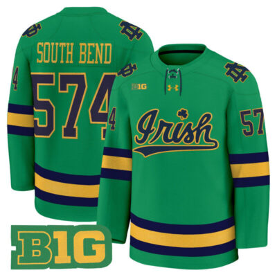 Men's Notre Dame Fighting Irish 2025/26 Premium Jersey - Green / South Bend 574