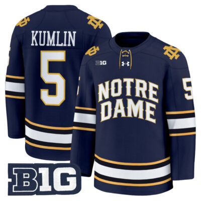 Men's Notre Dame Fighting Irish 2025/26 Premium Jersey - Navy / Axel Kumlin