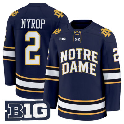 Men's Notre Dame Fighting Irish 2025/26 Premium Jersey - Navy / Bill Nyrop