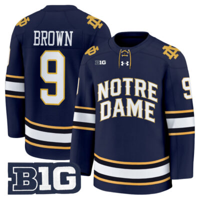 Men's Notre Dame Fighting Irish 2025/26 Premium Jersey - Navy / Cole Brown