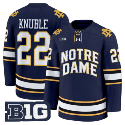 Men's Notre Dame Fighting Irish 2025/26 Premium Jersey - Navy / Cole Knuble