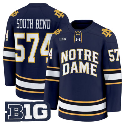 Men's Notre Dame Fighting Irish 2025/26 Premium Jersey - Navy / South Bend 574