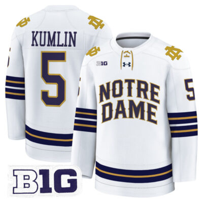 Men's Notre Dame Fighting Irish 2025/26 Premium Jersey - White / Axel Kumlin