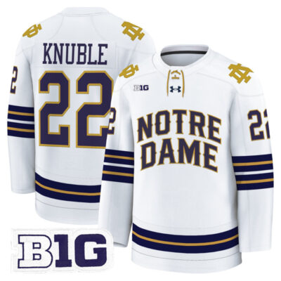Men's Notre Dame Fighting Irish 2025/26 Premium Jersey - White / Cole Knuble