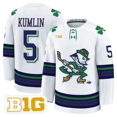 Men's Notre Dame Fighting Irish 2025/26 Premium Jersey - White Limited / Axel Kumlin