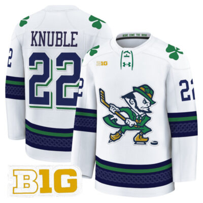 Men's Notre Dame Fighting Irish 2025/26 Premium Jersey - White Limited / Cole Knuble