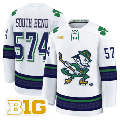 Men's Notre Dame Fighting Irish 2025/26 Premium Jersey - White Limited / South Bend 574
