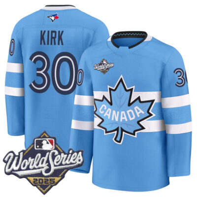 Men's Toronto Blue Jays 2025 World Series Premium Jersey - Canada Hockey Style - Powder Blue / Alejandro Kirk