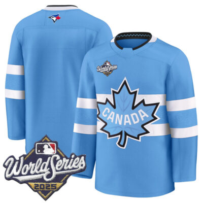 Men's Toronto Blue Jays 2025 World Series Premium Jersey - Canada Hockey Style - Powder Blue / Team