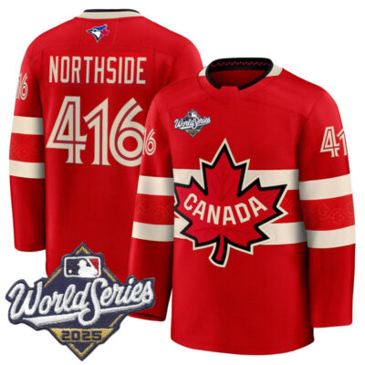 Men's Toronto Blue Jays 2025 World Series Premium Jersey - Canada Hockey Style - Red / NorthSide 416