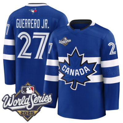 Men's Toronto Blue Jays 2025 World Series Premium Jersey - Canada Hockey Style - Royal / Vladimir Guerrero Jr.