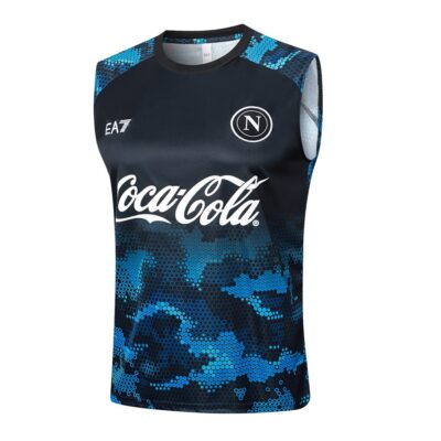 Alternative view of Naples 2024 2025 Blue Black Short Jersey Tank Top Soccer Training Suit