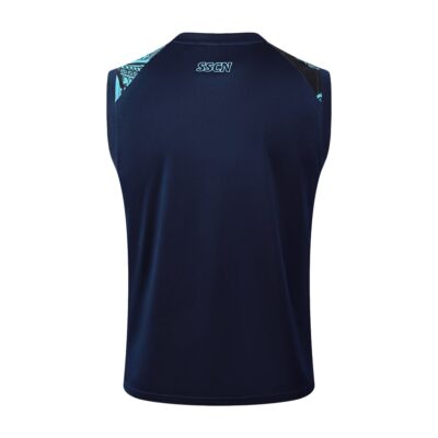 Naples 2024 2025 Dark Blue Short Jersey Tank Top Soccer Training Suit - Image 3