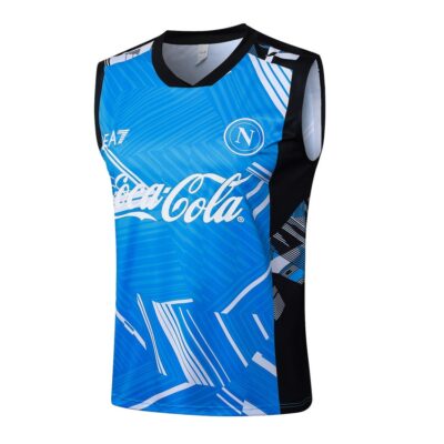 Alternative view of Naples 2024 2025 Sky Blue Short Jersey Tank Top Soccer Training Suit