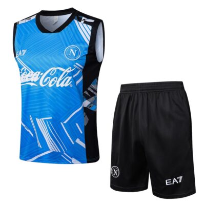 Naples 2024 2025 Sky Blue Short Jersey Tank Top Soccer Training Suit