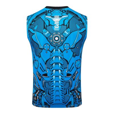 Naples 2025-2026 Blue Pattern Jersey Tank Top and Shorts Soccer Training Suit - Image 3