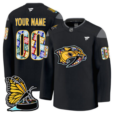 Nashville Predators 2025 Hispanic Music Heritage Night Premium Custom Jersey - Black