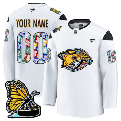 Nashville Predators 2025 Hispanic Music Heritage Night Premium Custom Jersey - White