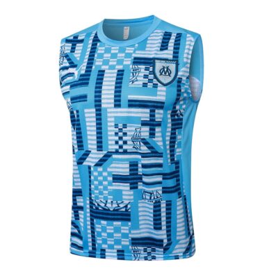 Alternative view of Olympique de Marseille 2024 2025 Sky Blue Jersey Tank Top Shorts Soccer Training Suit