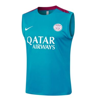 Alternative view of PSG 2024 2025 Sky Blue Short Jersey Tank Top Soccer Training Suit