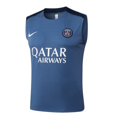 Alternative view of PSG 2025 2026 Ocean Blue Jersey Tank Top Shorts Soccer Training Suit