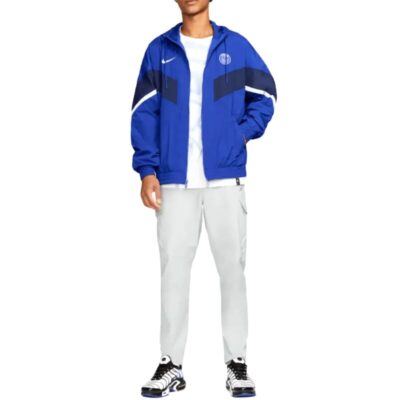 Psg Hooded Pre-Match Rain Jacket 2022/23 Blue - Image 4