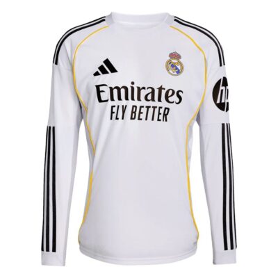Real Madrid Home Jersey 2025-2026 Long Sleeve