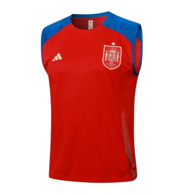 Alternative view of Spain 2024 2025 Red Short Jersey Tank Top Soccer Training Suit