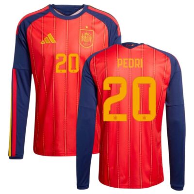 Spain Home Shirt 2026/2027 Pedri Long Sleeve