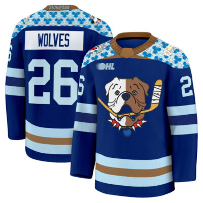 Sudbury Wolves 2025/26 'Shoresy Night' Premium Jersey - Stitched - #26 Wolves