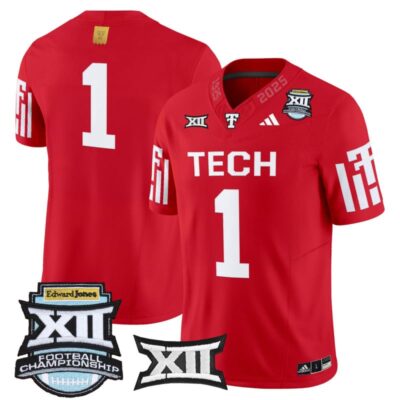 Texas Tech Red Raiders 2025 Big 12 Championship Vapor Limited Jersey - Red / #1 Team