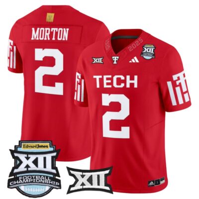 Texas Tech Red Raiders 2025 Big 12 Championship Vapor Limited Jersey - Red / Behren Morton